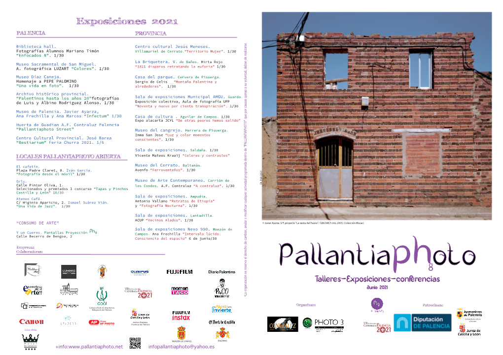 Talleres-Exposiciones-Conferencias Junio 2021 Junio Ph Patrocinan: 8 Oto Concejalia Decultura Y Turismo PROGRAMACIÓN 2021