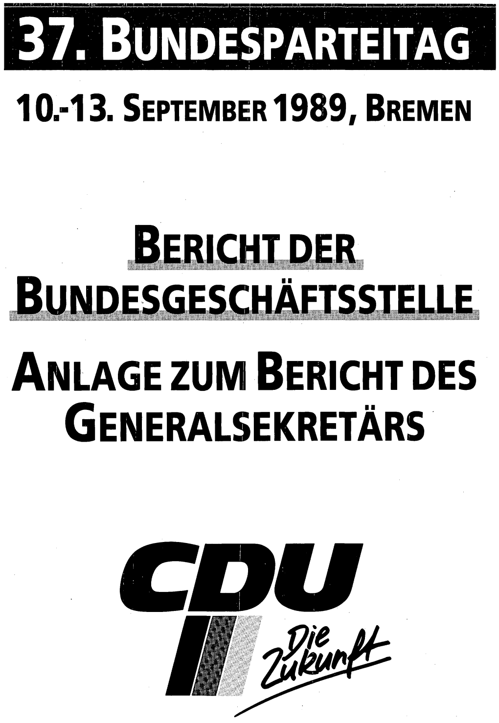 Bericht Der Bundesgeschäftsstelle, Anlage