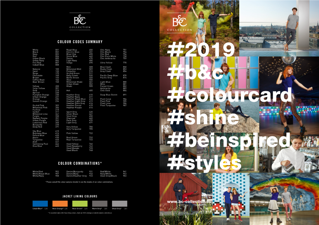 2019 B&C Colourcard Shine Beinspired Styles