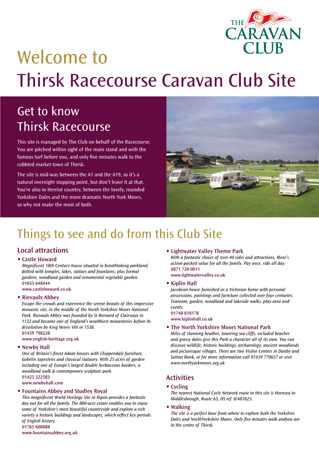 Thirsk Racecourse Caravan Club Site