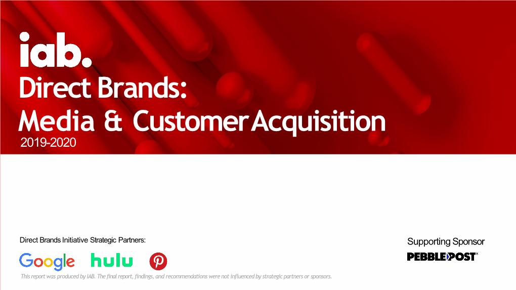 Direct Brands: Media & Customeracquisition