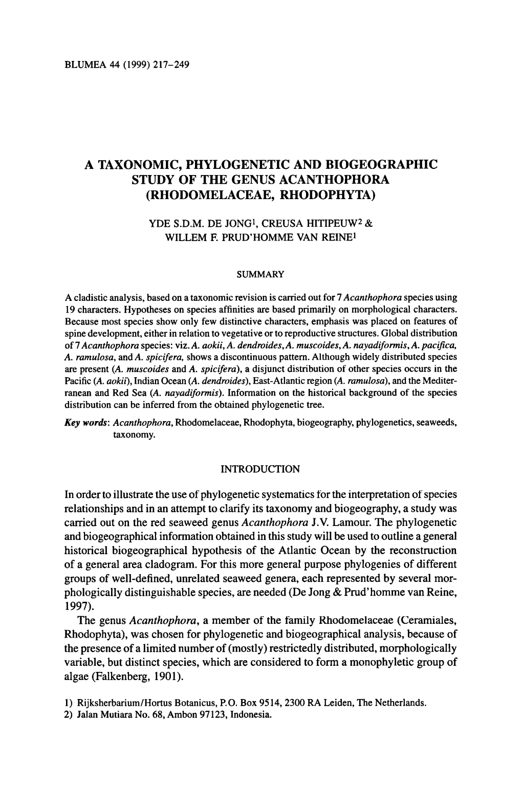 Rhodomelaceae, Rhodophyta)