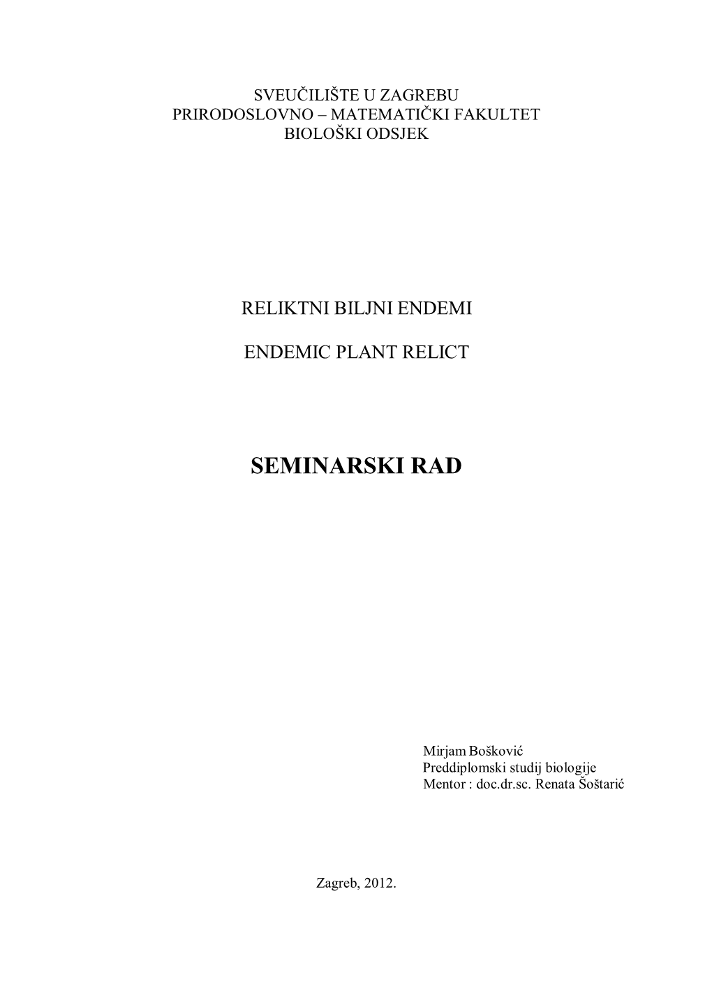 Seminarski Rad