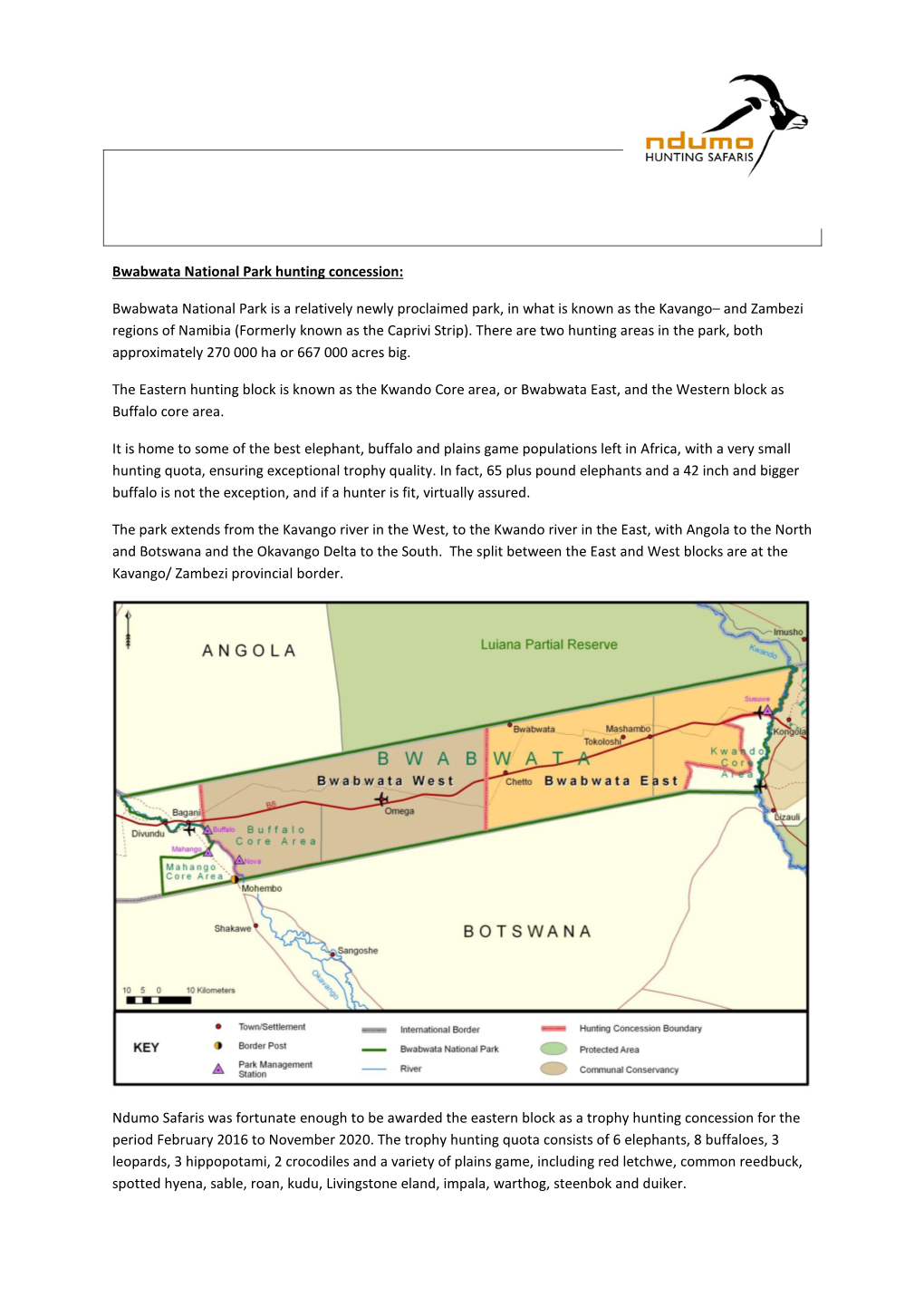 Bwabwata National Park Hunting Concession