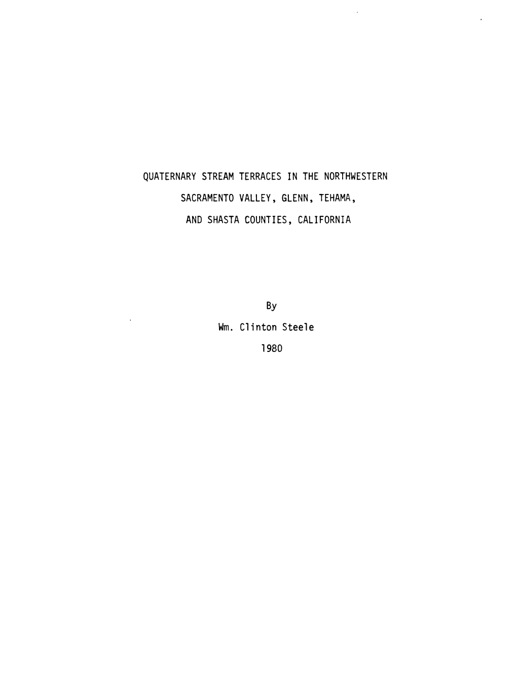Wm. Clinton Steele 1980 Contents Page Abstract