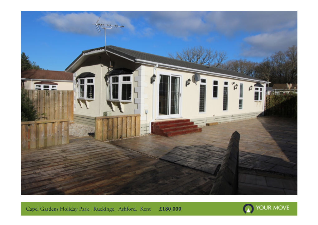 Capel Gardens Holiday Park, Ruckinge, Ashford, Kent £180,000