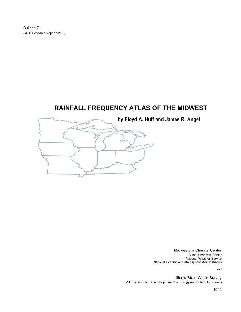 Rainfall Frequency Atlas of the Midwest