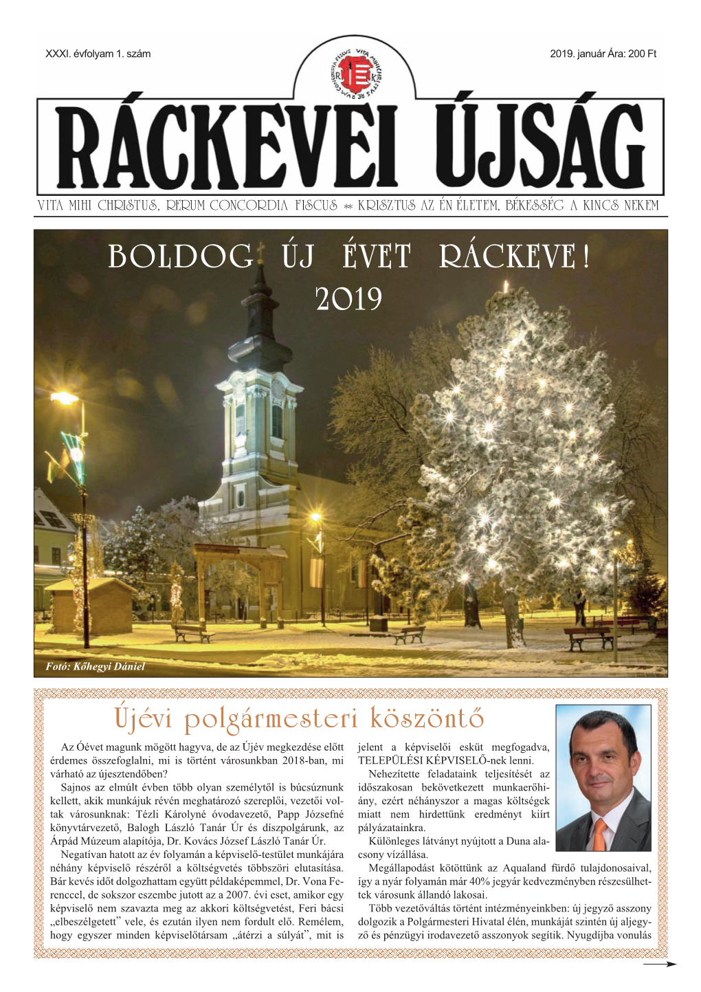 Boldog Új Évet Ráckeve! 2019