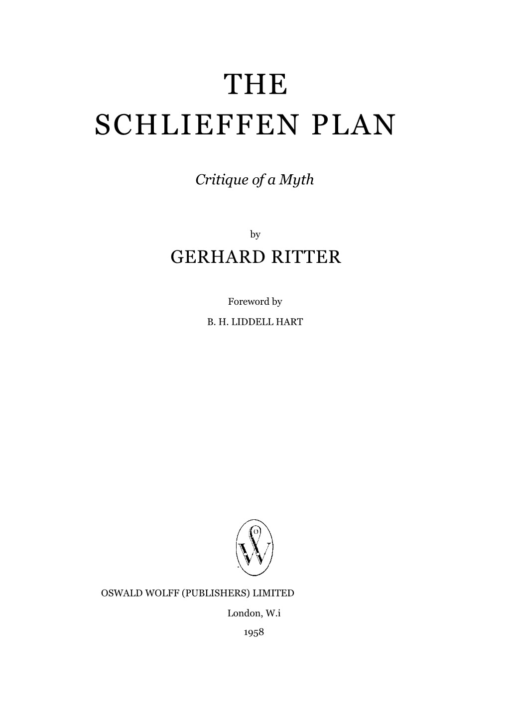 The Schlieffen Plan