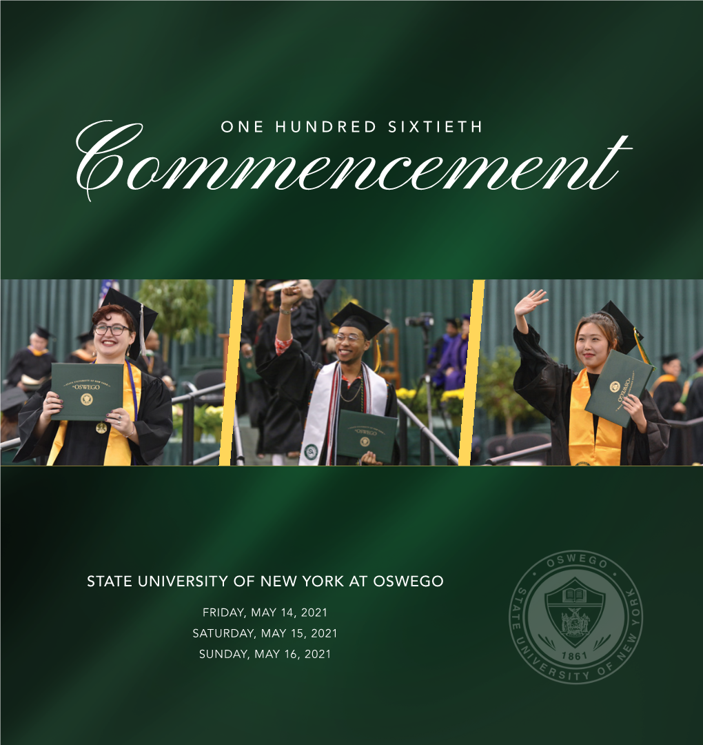 SUNY Oswego May 2021 Commencement Program