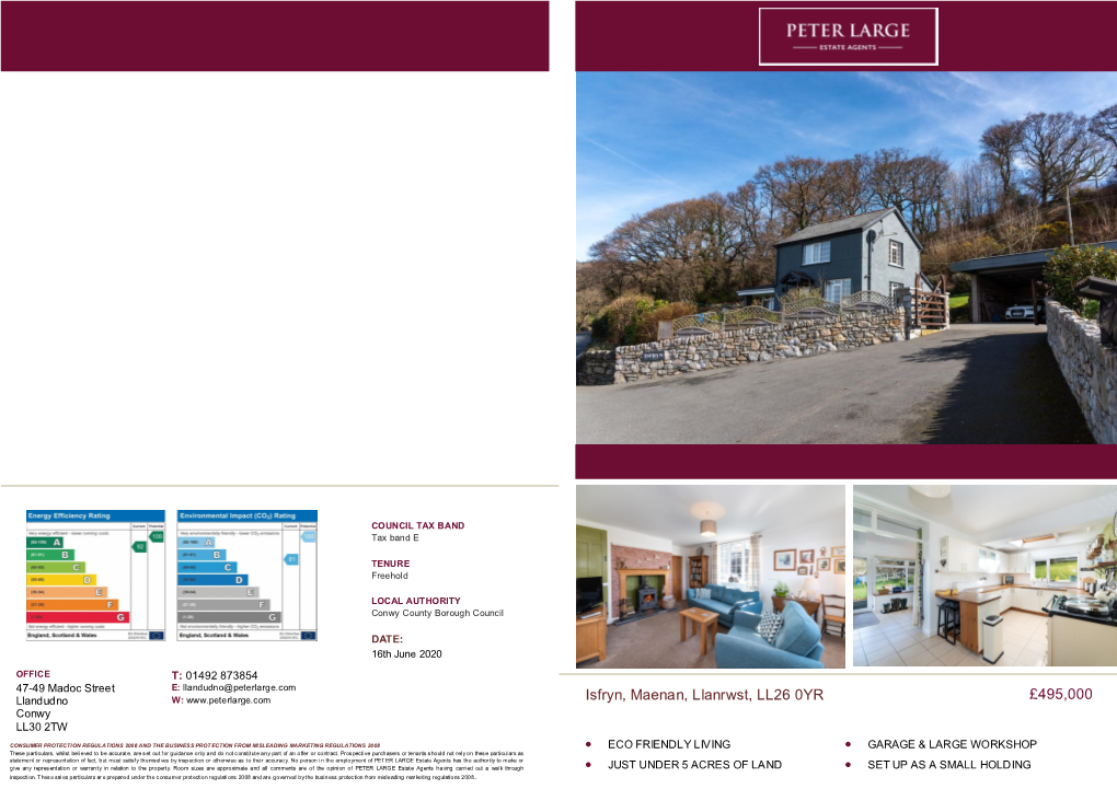 £495,000 Isfryn, Maenan, Llanrwst, LL26