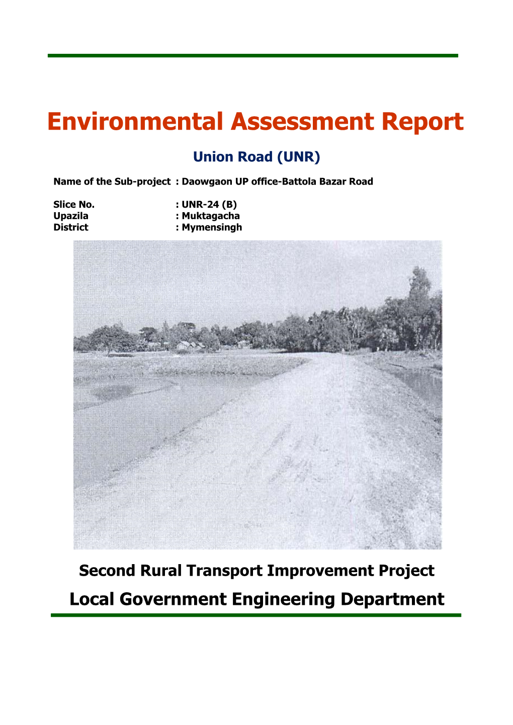 Environmental Assessment Report