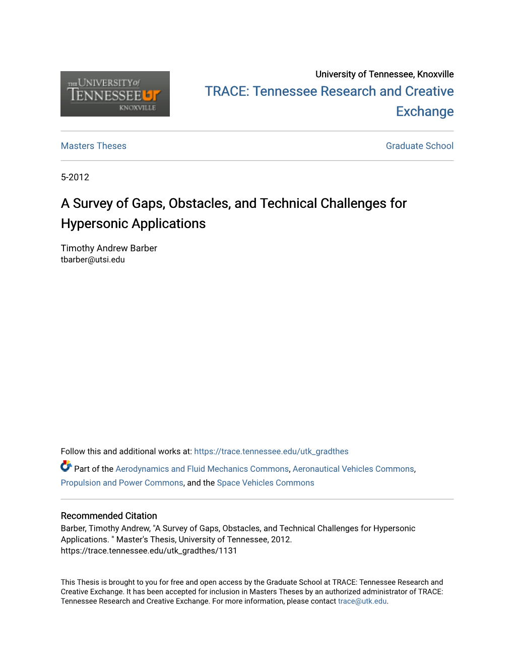 A Survey of Gaps, Obstacles, and Technical Challenges for Hypersonic Applications