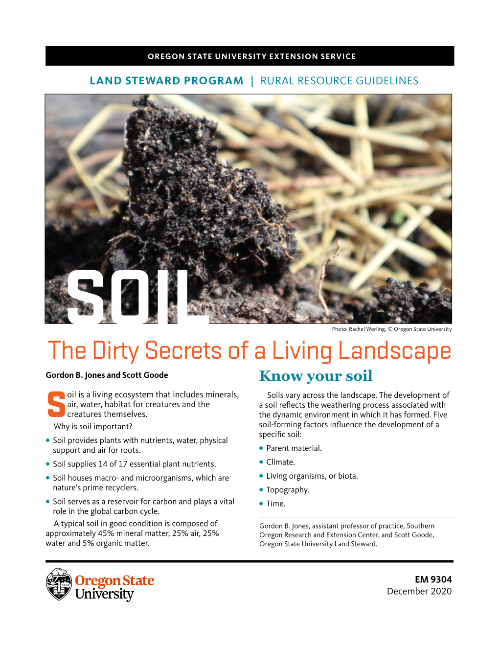 Soil: the Dirty Secrets of a Living Landscape