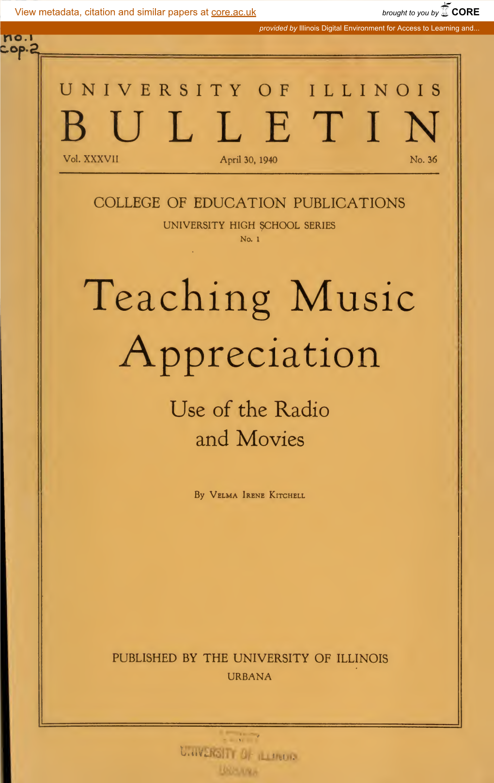 Teaching Music Appreciation