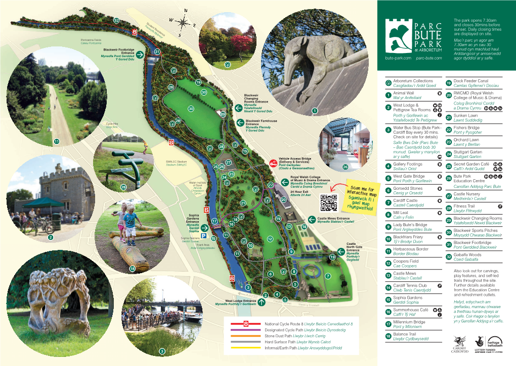 Download a Map of Bute Park