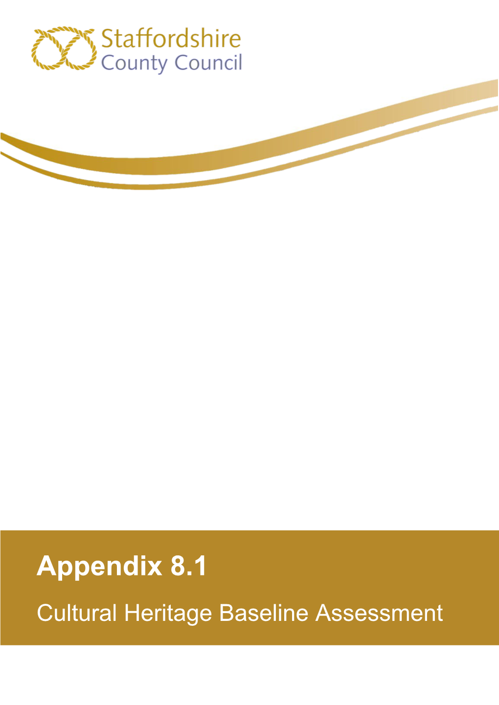 Appendix 8.1 Cultural Heritage Baseline Assessment