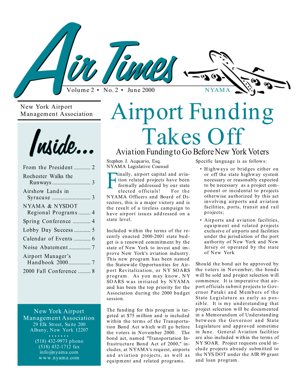 Airport Funding Takes Off Aviation Funding to Go Before New York Voters Stephen J