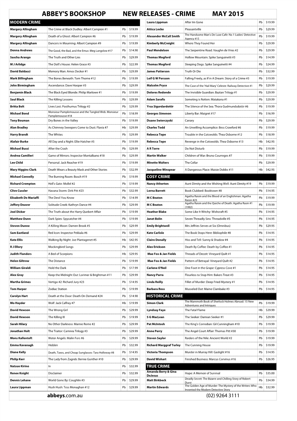 Chronicle Quick List May 15