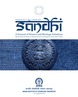 A Journal of Science and Heritage Initiatives Sponsored by the Ministry of Human Resources Development, Government of India