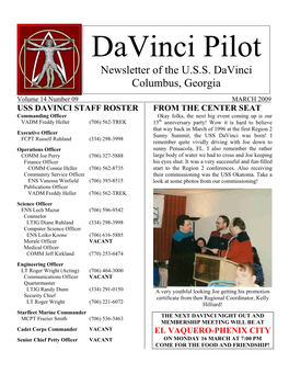 Davinci Pilot Newsletter of the U.S.S