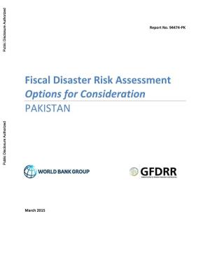 Fiscal Disaster Risk Assessment Options for Consideration