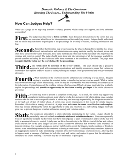 How Judges Can Help