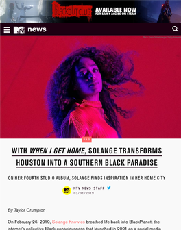 With When I Get Home, Solange Transforms Houston Into a Southern Black Paradise