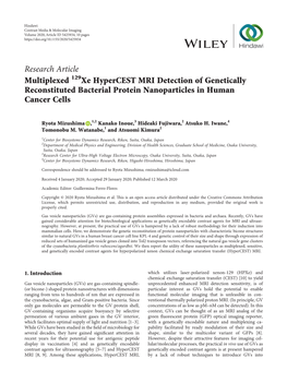 Multiplexed 129Xe Hypercest MRI Detection of Genetically Reconstituted Bacterial Protein Nanoparticles in Human Cancer Cells