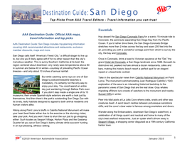 San Diego Destination Guide