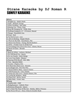 Strane Karaoke by DJ Roman R SUNFLY KARAOKE