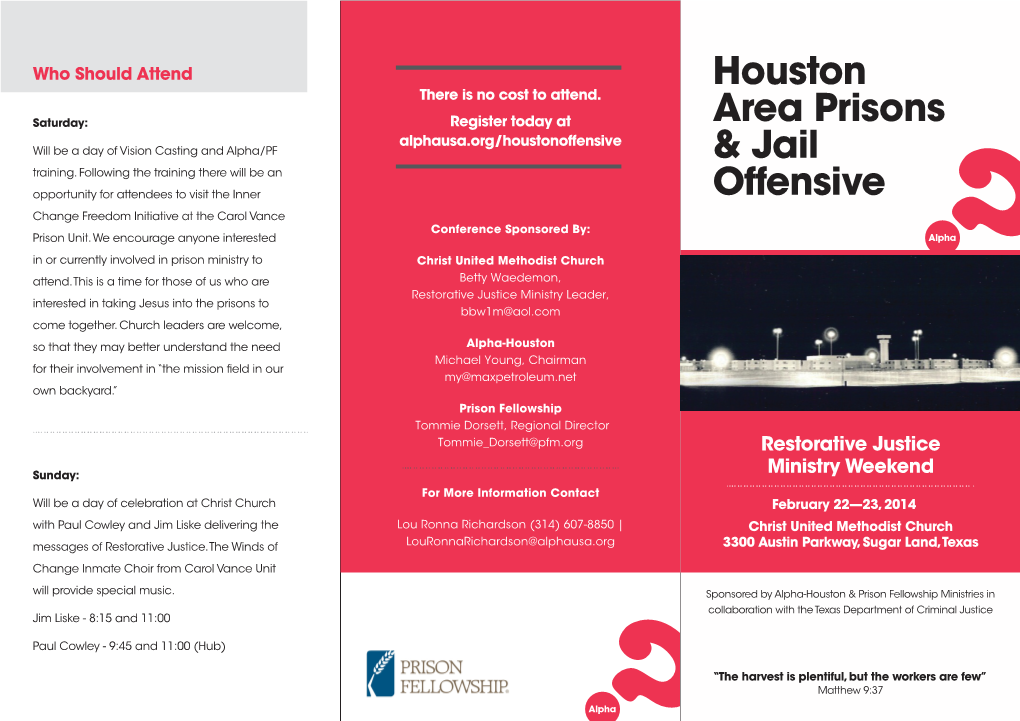 Houston Alpha Weekend Brochure