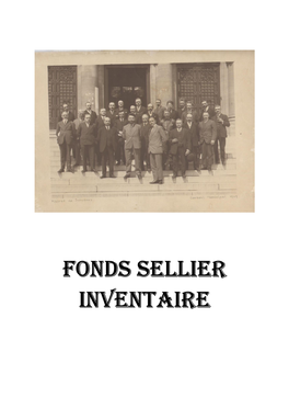 Inventaire Des Fonds Henri Sellier