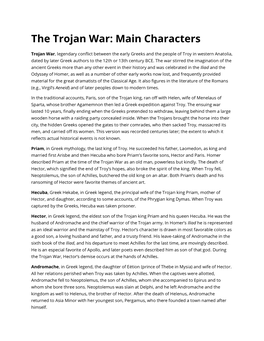 The Trojan War: Main Characters