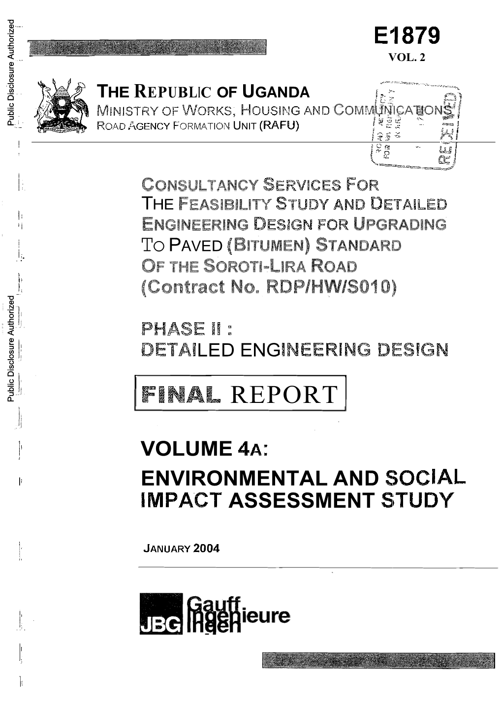 The Republic of Uganda; UPPC; 1995