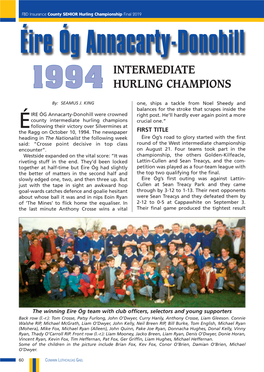 Éire Óg Annacarty-Donohill INTERMEDIATE 1994 HURLING CHAMPIONS