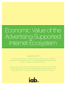 Economic Value of the Advertising-Supported Internet Ecosystem