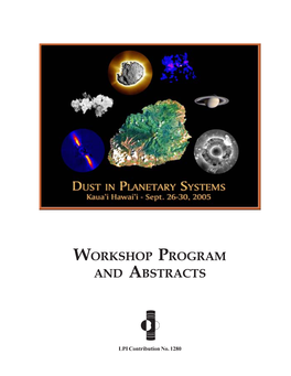 Workshop on Dust in Planetary Systems, P