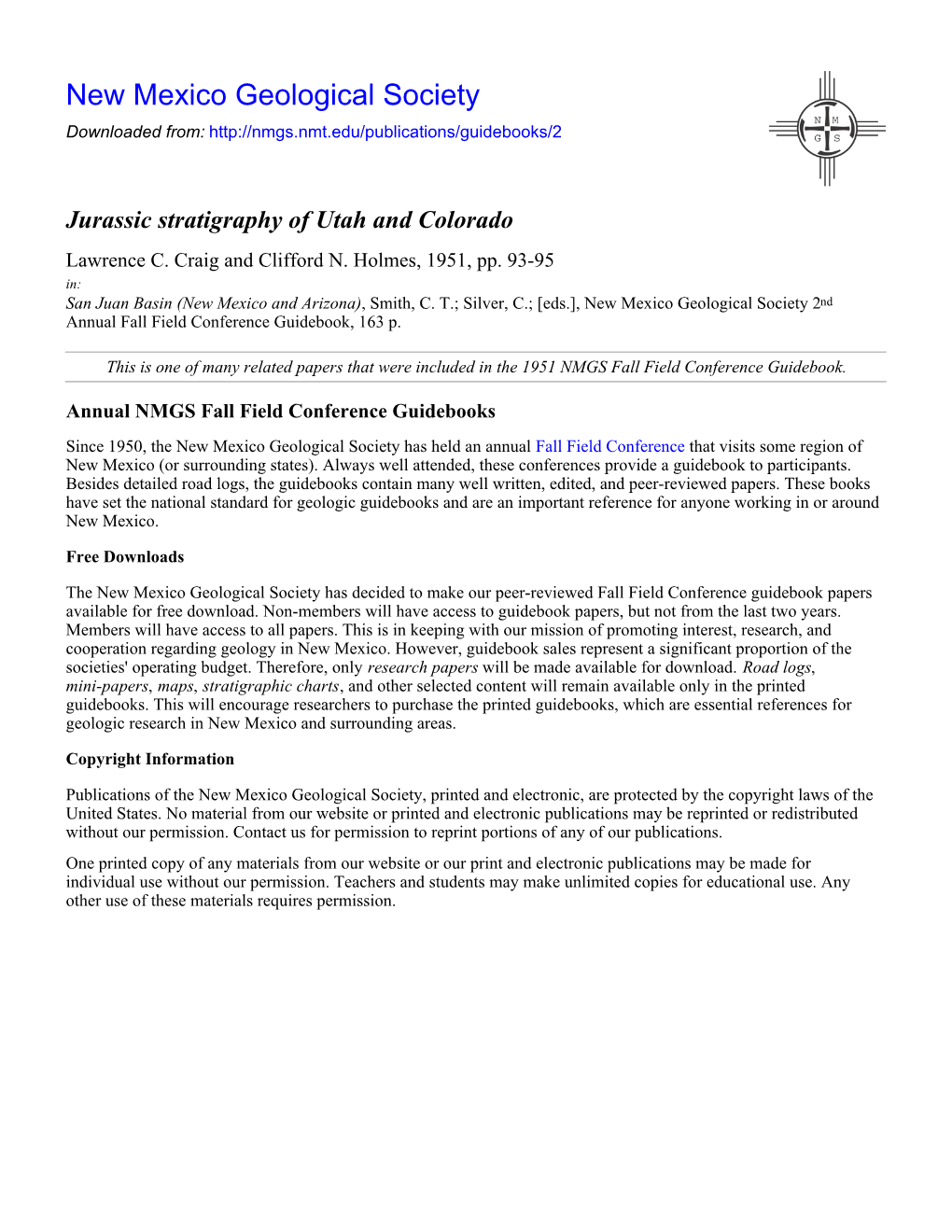 Jurassic Stratigraphy of Utah and Colorado Lawrence C