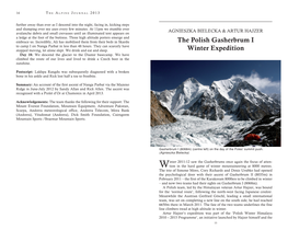 The Polish Gasherbrum I Winter Expedition