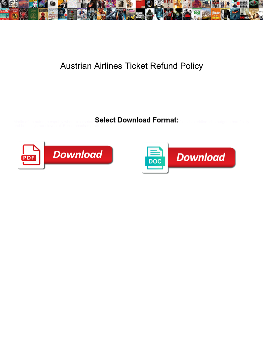 Austrian Airlines Ticket Refund Policy