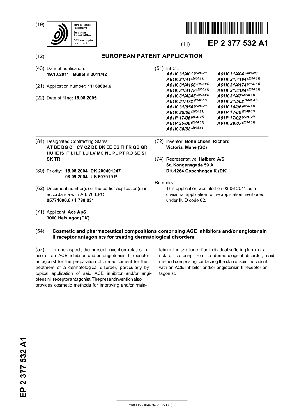 Cosmetic and Pharmaceutical Compositions Comprising ACE Inhibitors And/Or Angiotensin II Receptor Antagonists for Treating Dermatological Disorders