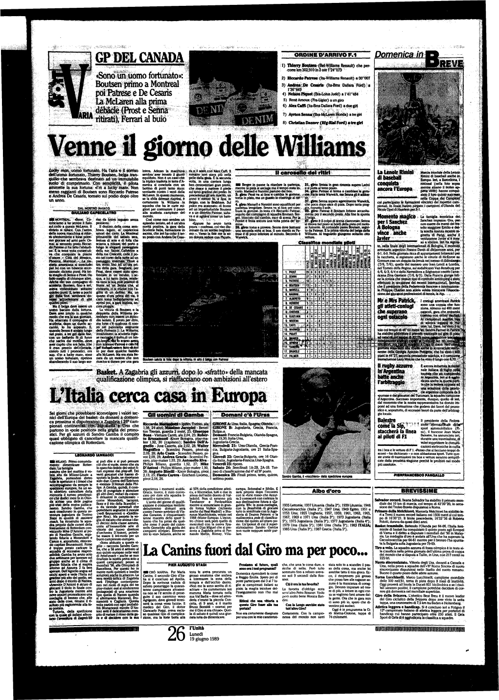 Venne Il Giorno Delle Williams