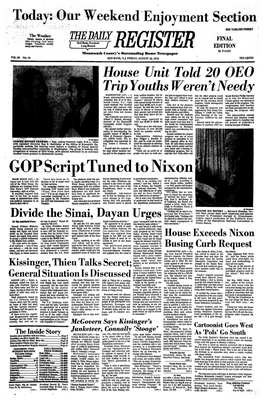 GOP Script Tuned to Nixon MIAMI BEACH (AP) - in There Has Been No In- the Platform Draft the Par- Fact Be Surprising If Such Were in Presidential Nomination