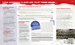 Think Armenian Claims Are True? Think Again…