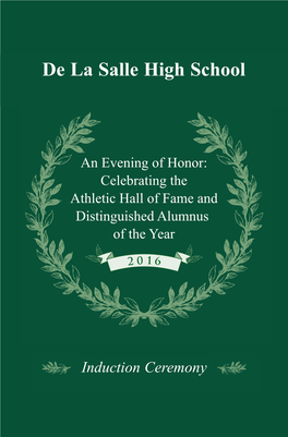 2016 Hall of Fame Program