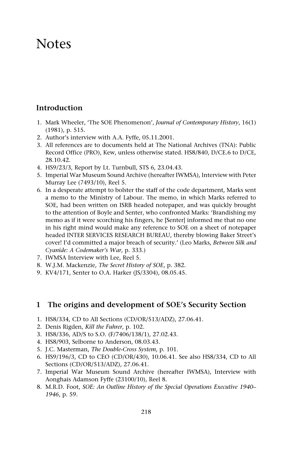 Introduction 1 the Origins and Development of SOE's Security