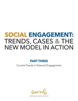 Current Trends in External Engagement CURRENT TRENDS in EXTERNAL ENGAGEMENT