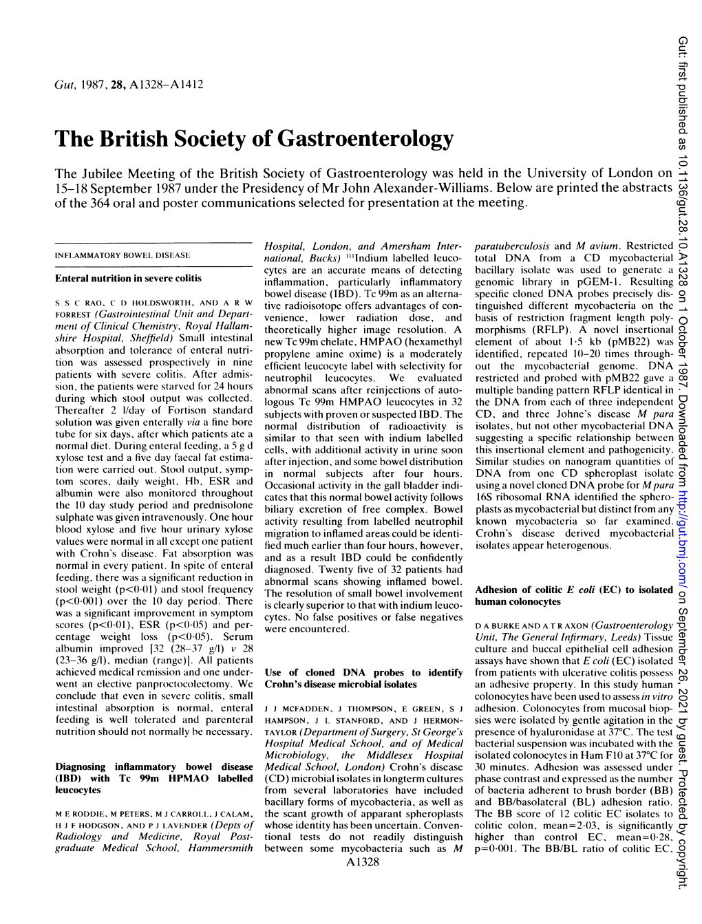 The British Society of Gastroenterology