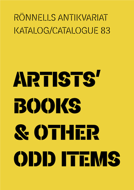 Rönnells Antikvariat Katalog/Catalogue 83